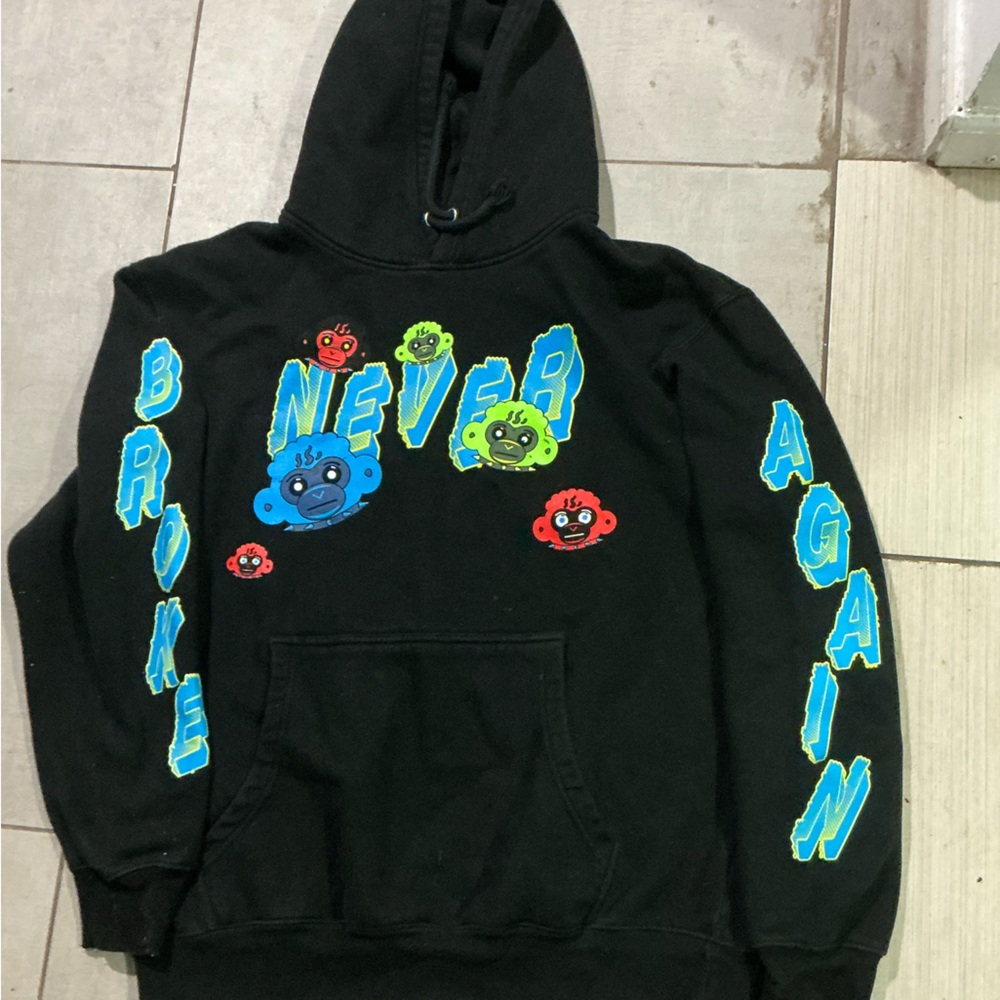 Black Hoodie with Colorful Graphics